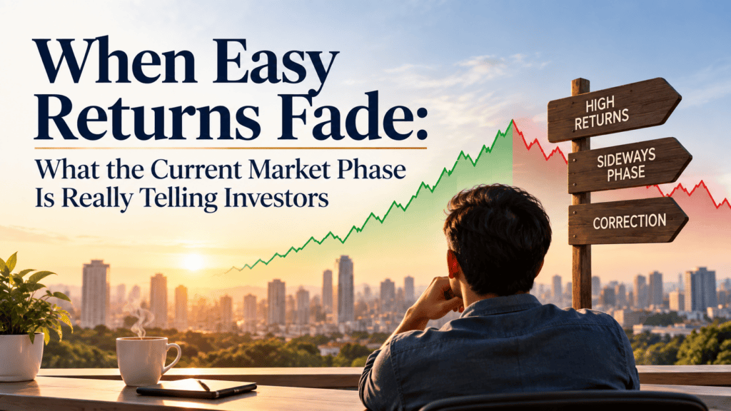 Investor navigating a changing market phase as easy equity returns fade