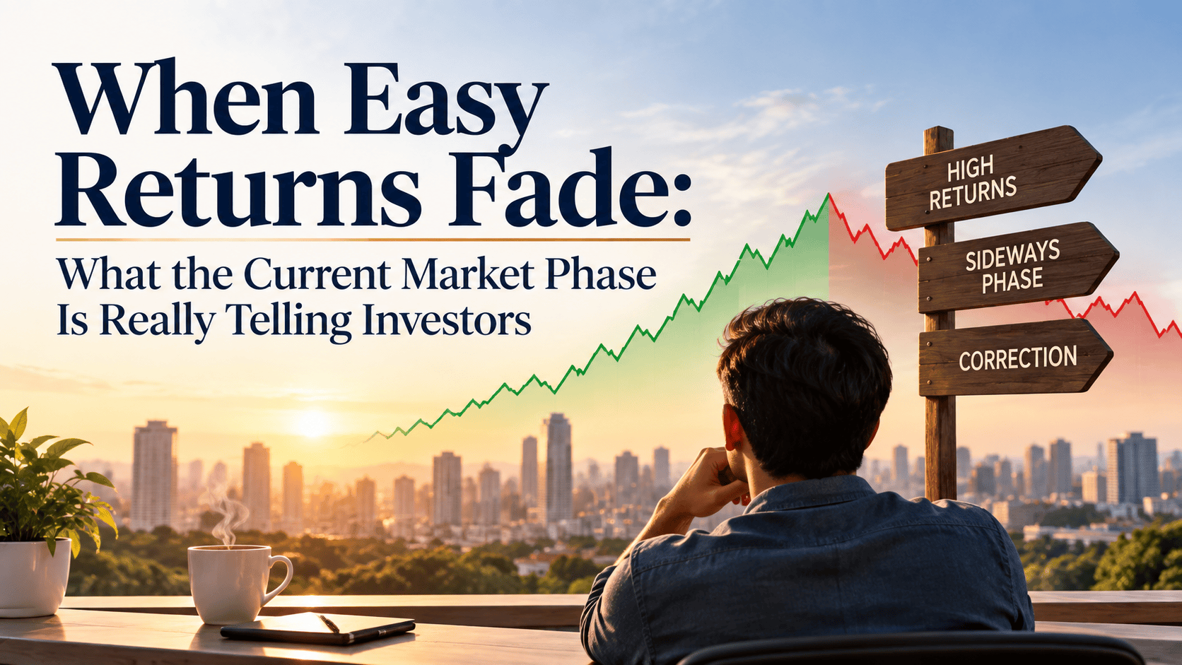 Investor navigating a changing market phase as easy equity returns fade